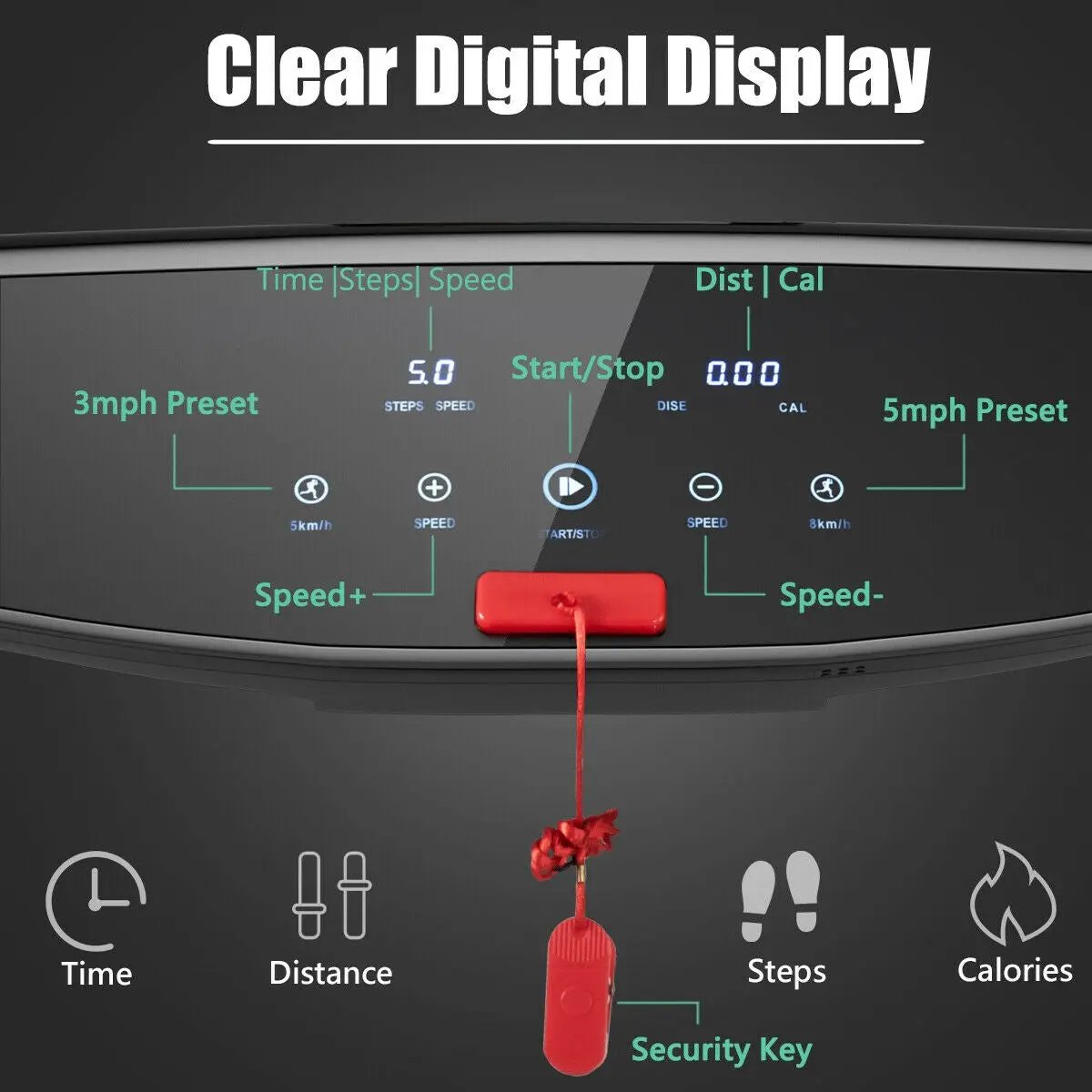 3HP Electric Folding Treadmill with Bluetooth Speaker, photo 8 of 11