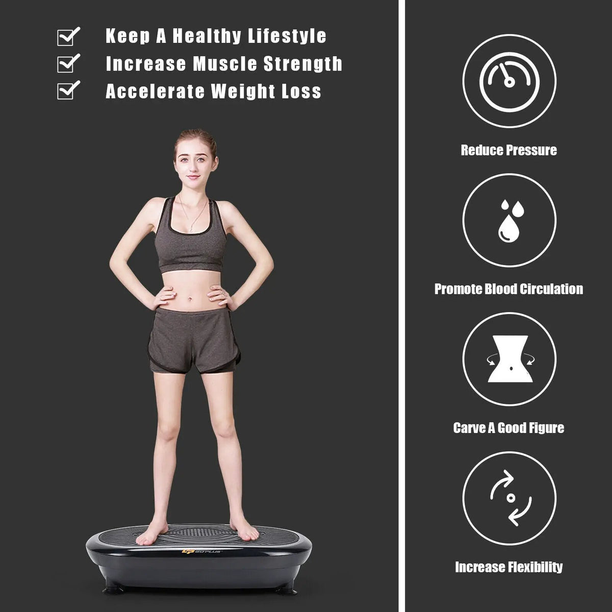 Mini Vibration Body Fitness Platform with Loop Bands, photo 9 of 16