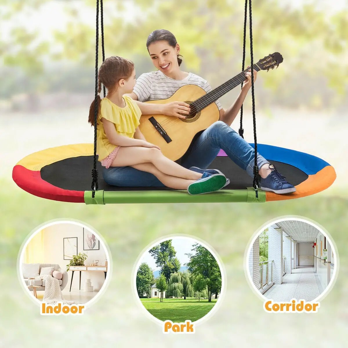 60 Inch Saucer Surf Outdoor Adjustable Swing Set, photo 6 of 11
