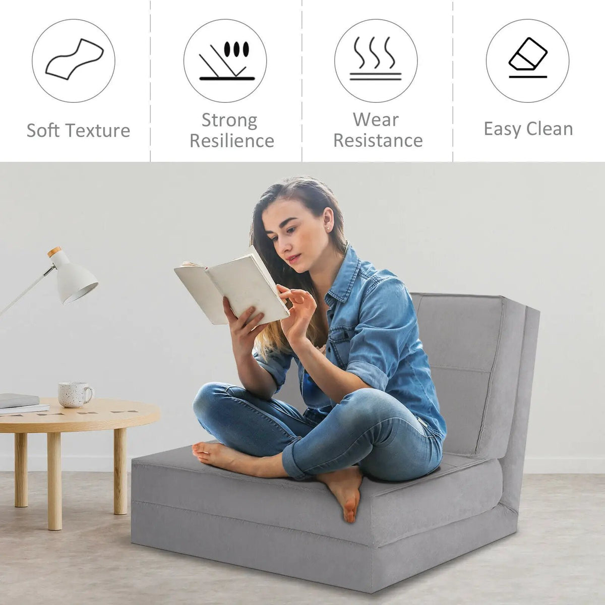 High Quality Fam Convertible Lounger Folding Sofa Sleeper Bed, photo 6 of 16