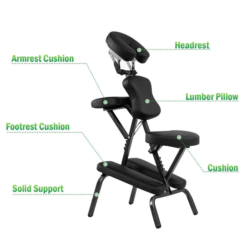 PU Leather Pad Travel Massage Chair with by DirectDeals