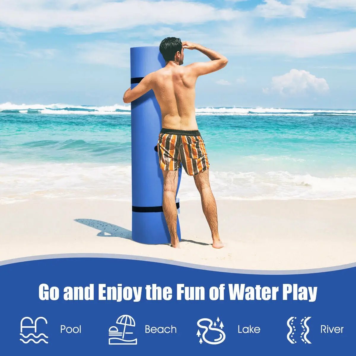 12’ x 6’ 3 Layer Floating Water Pad-Green, photo 2 of 10