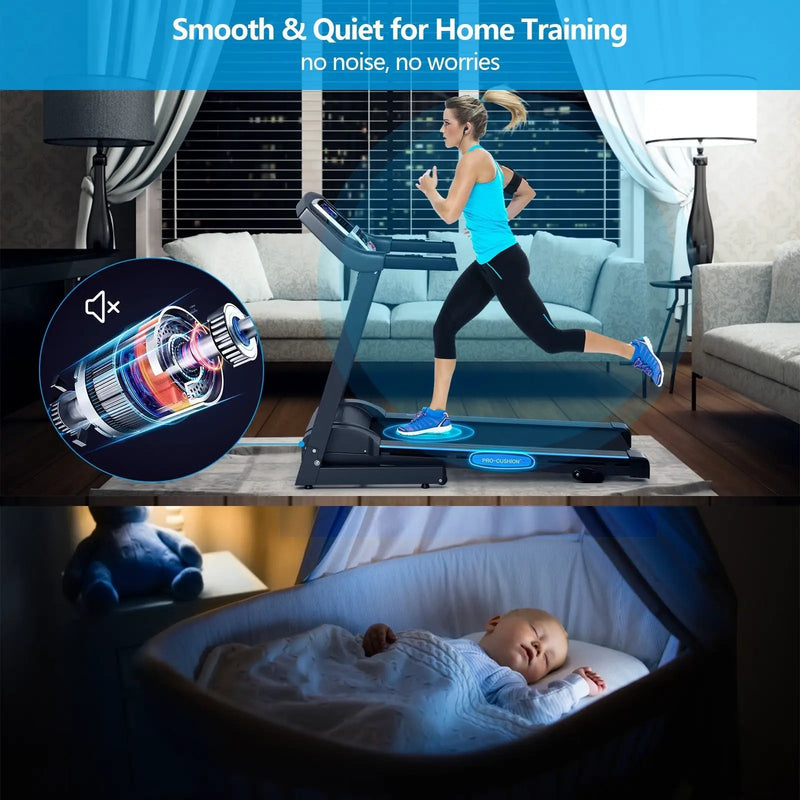 2.25 HP Folding Electric Motorized Power Treadmill Machine with LCD Display by DirectDeals
