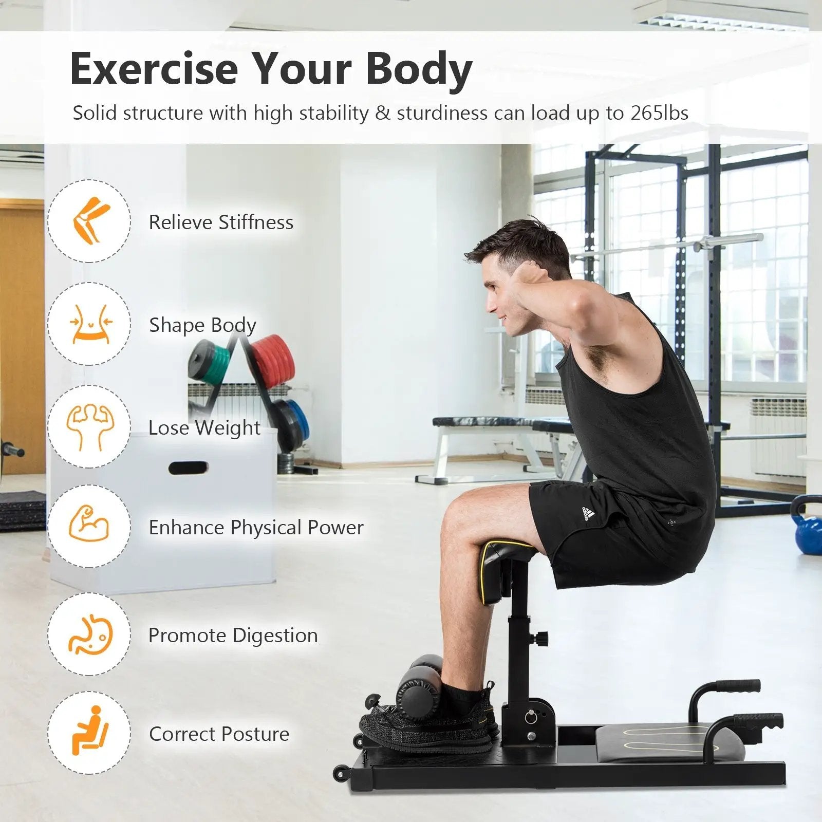 8-in-1 Home Gym Multifunction Squat Fitness Machine by DirectDeals