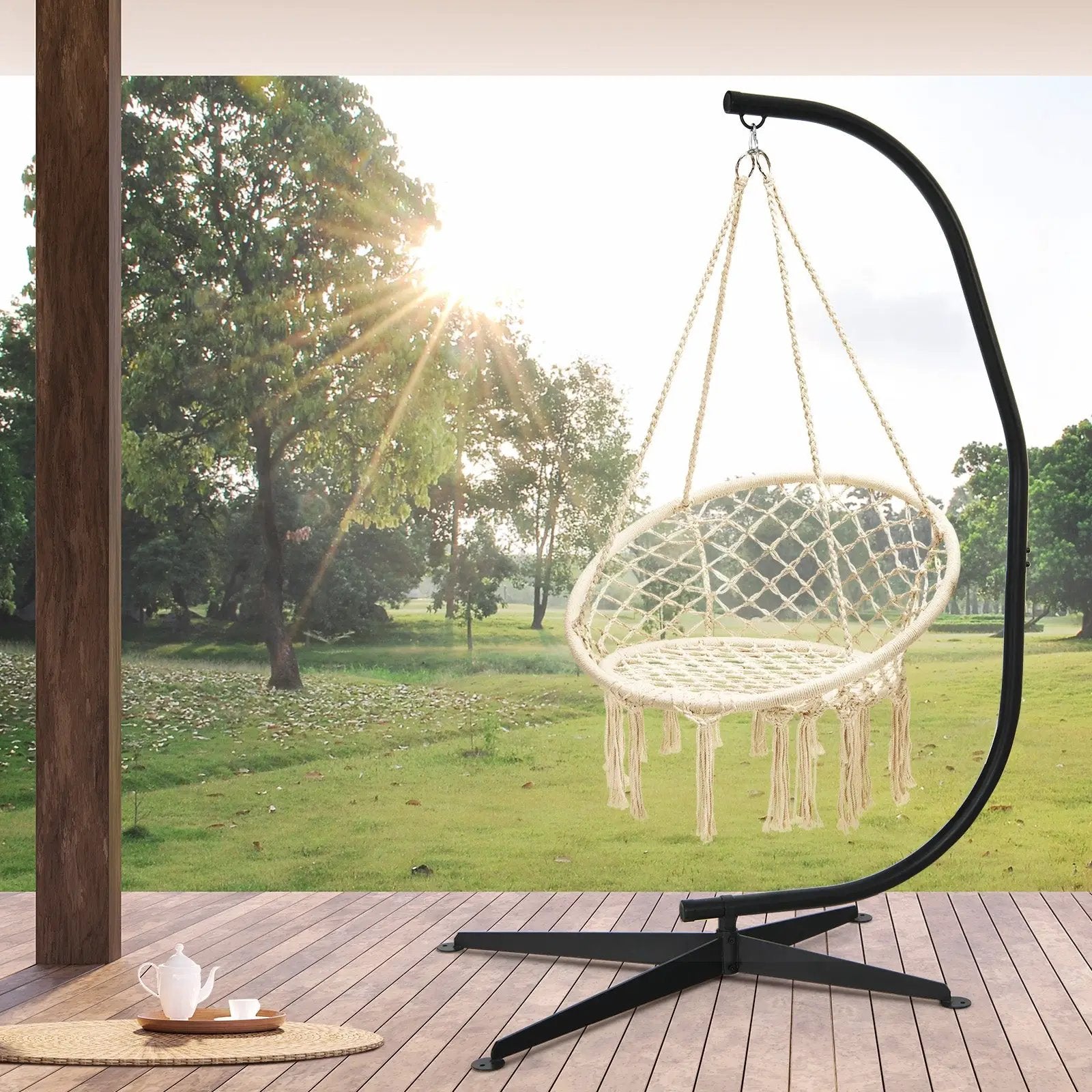 Solid Steel C Hammock Frame Stand by DirectDeals