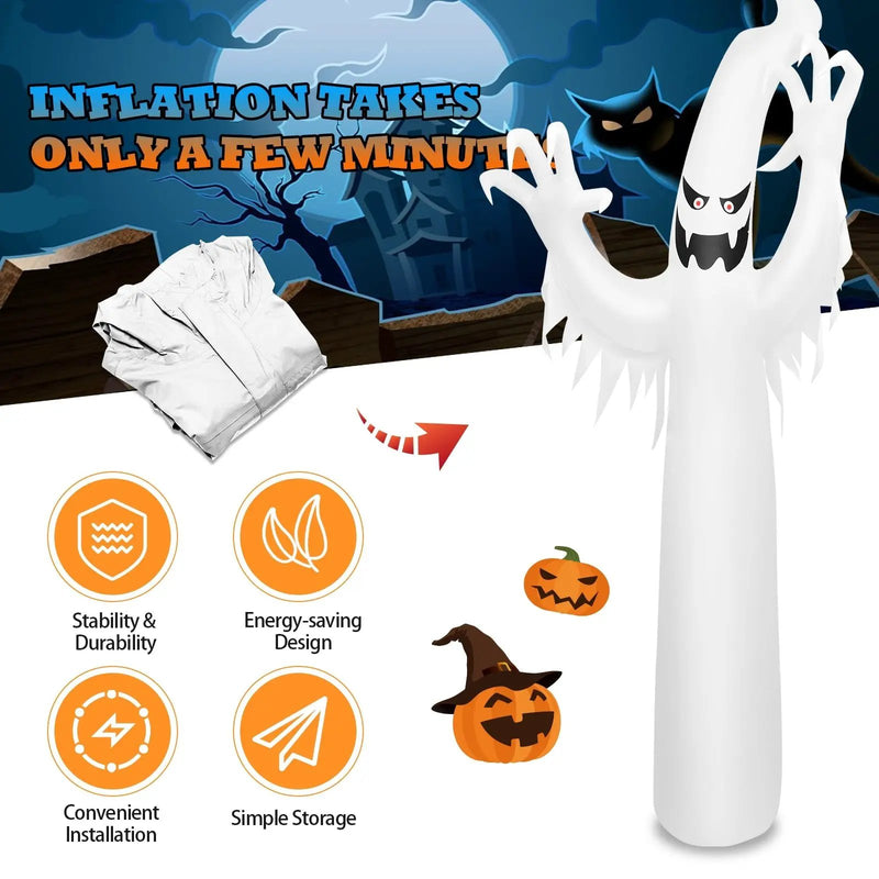 12 Feet Halloween Inflatable Decoration with Built-in LED Lights by DirectDeals