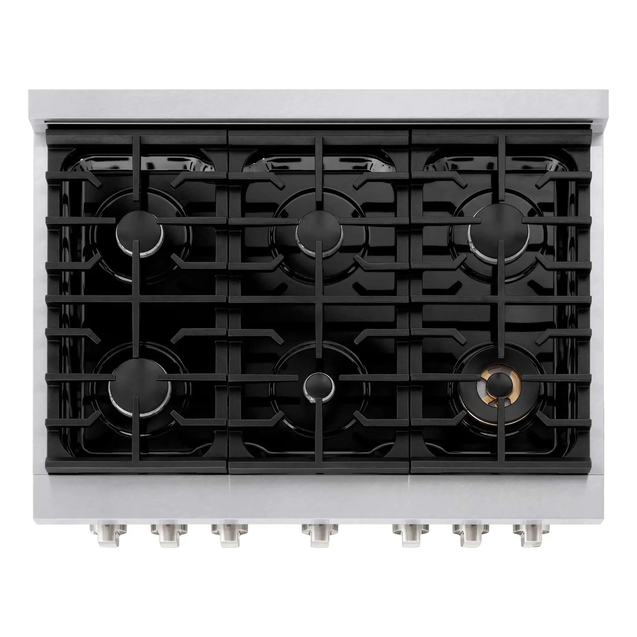 ZLINE 36"Paramount Dual Fuel Range DuraSnow® Black Matte SDRS-BLM-36 by Farmhouse Kitchen and Bath