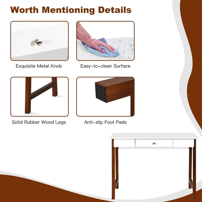 Computer Desk Laptop PC Writing Table Makeup Vanity Table by DirectDeals