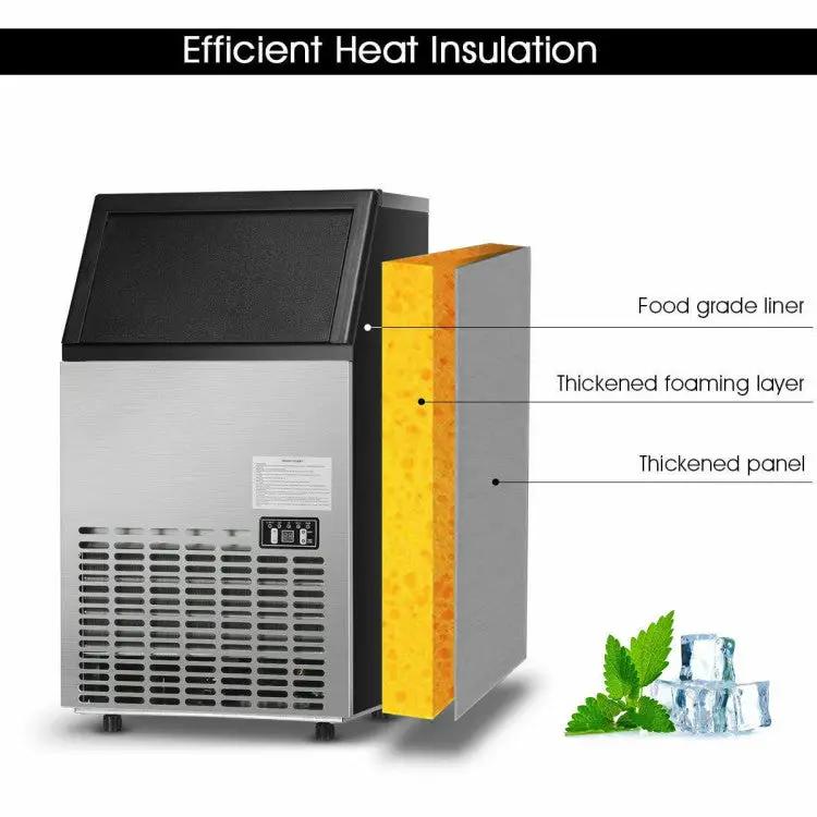 Compact Stainless Steel Ice Maker by DirectDeals