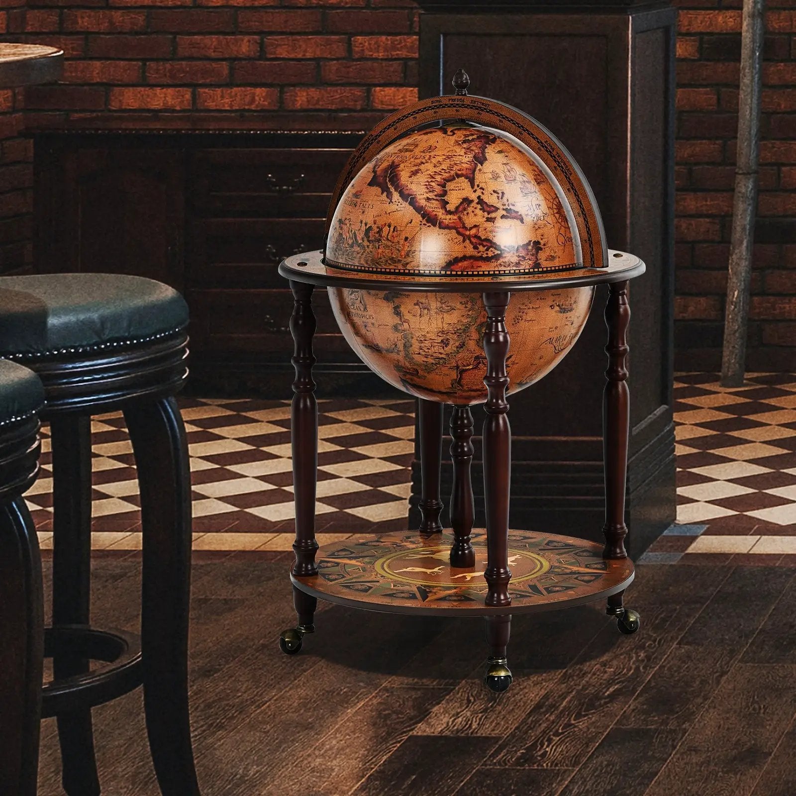16th Century Italian Wine Cabinet with Wheels by DirectDeals