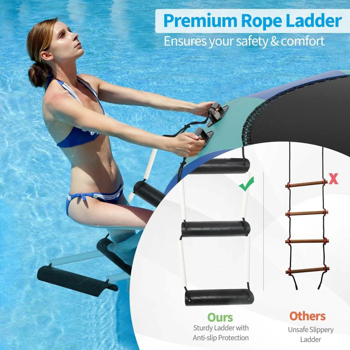 12 Feet Inflatable Splash Padded Water Bouncer Trampoline, photo 7 of 9