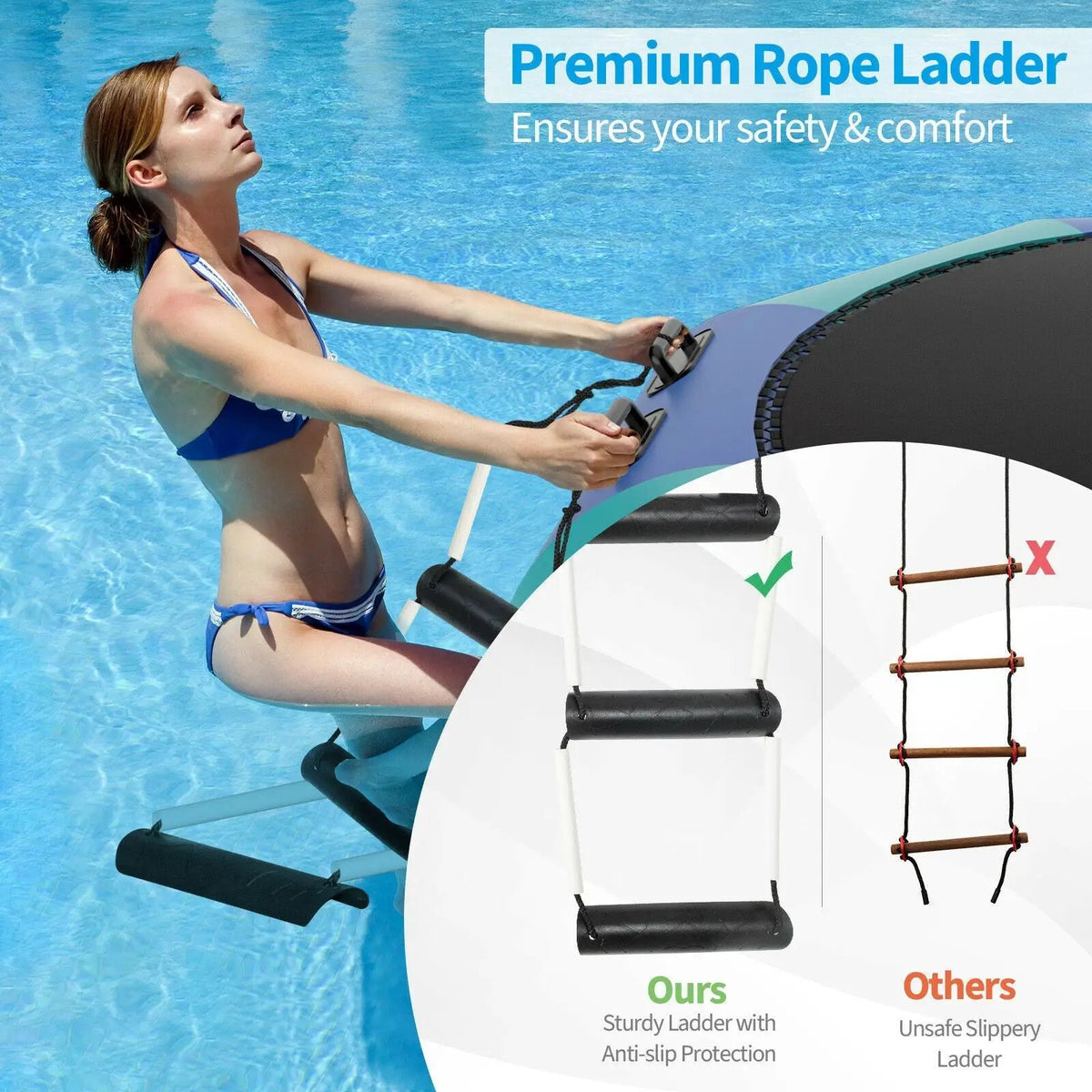 15 Feet Inflatable Splash Padded Water Bouncer Trampoline, photo 7 of 9