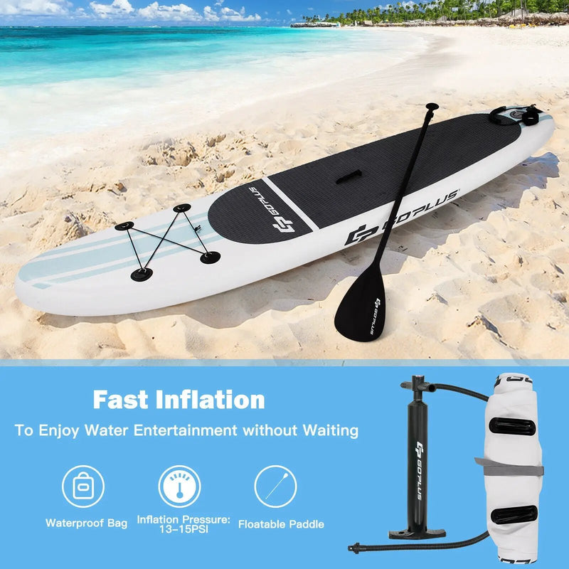 10 feet Inflatable Stand Up Paddle Board with Paddle Pump by DirectDeals