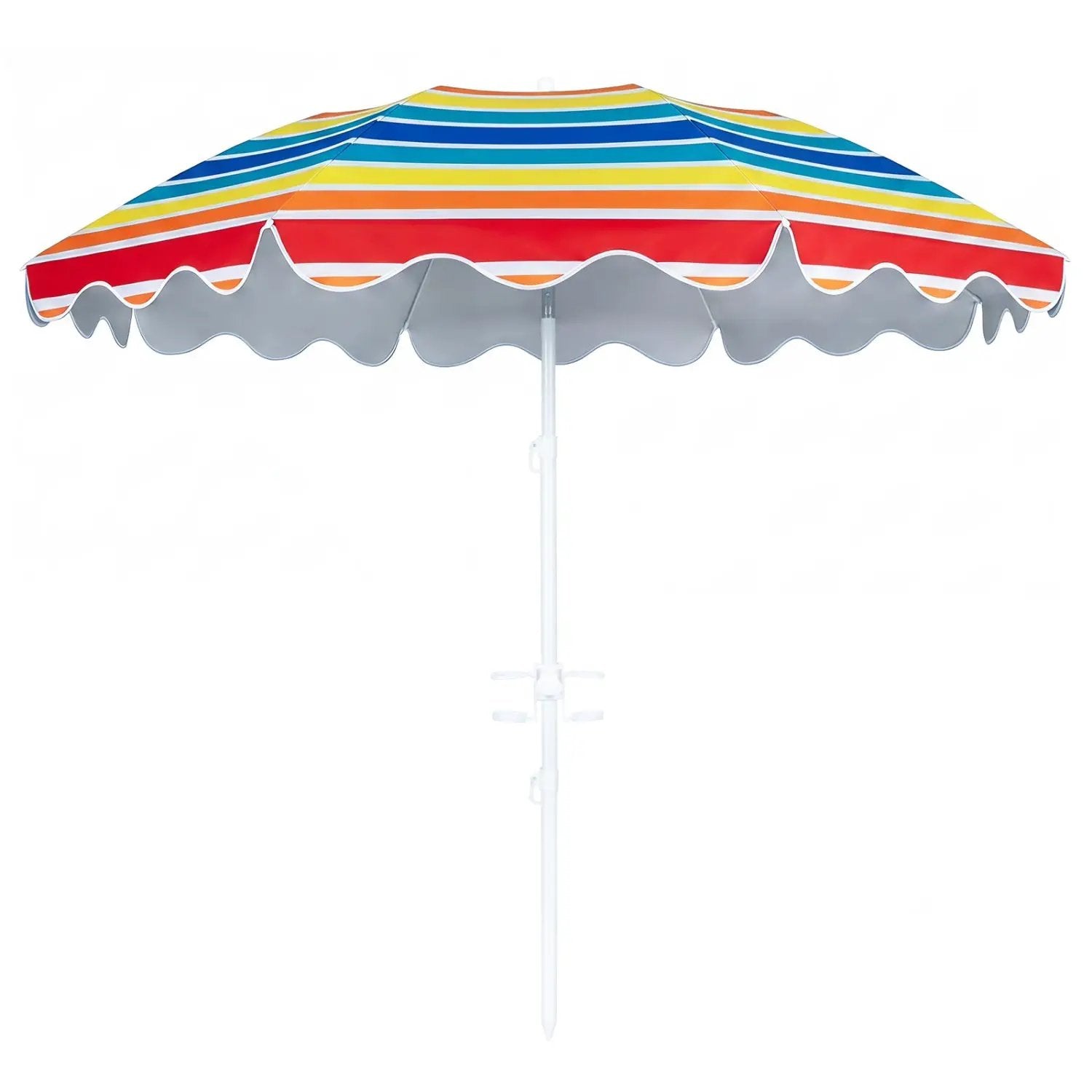 Beach Umbrella 6.5 FT with UPF 50+ Sun Protection & Sand Anchor by DirectDeals