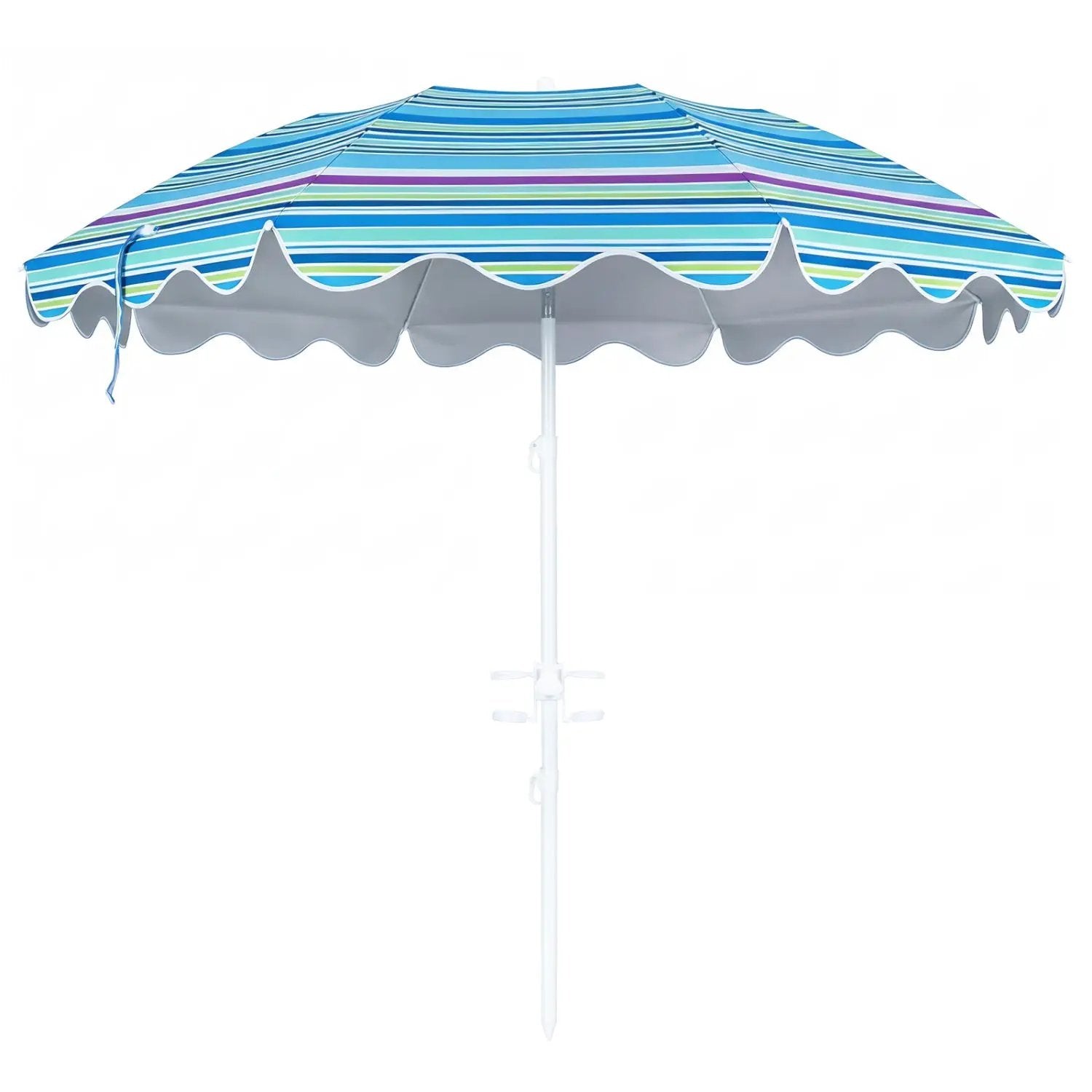 Beach Umbrella 6.5 FT with UPF 50+ Sun Protection & Sand Anchor by DirectDeals