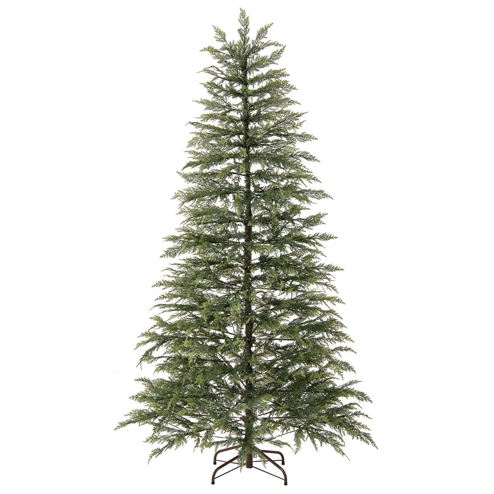 7.5 Feet Artificial Christmas Tree with Branch Tips and Colorful LED Lights by DirectDeals