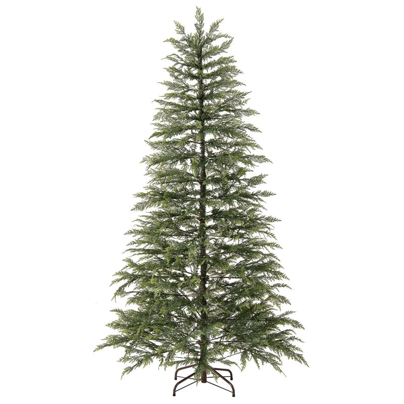 7.5 Feet Artificial Christmas Tree with Branch Tips and Colorful LED Lights by DirectDeals