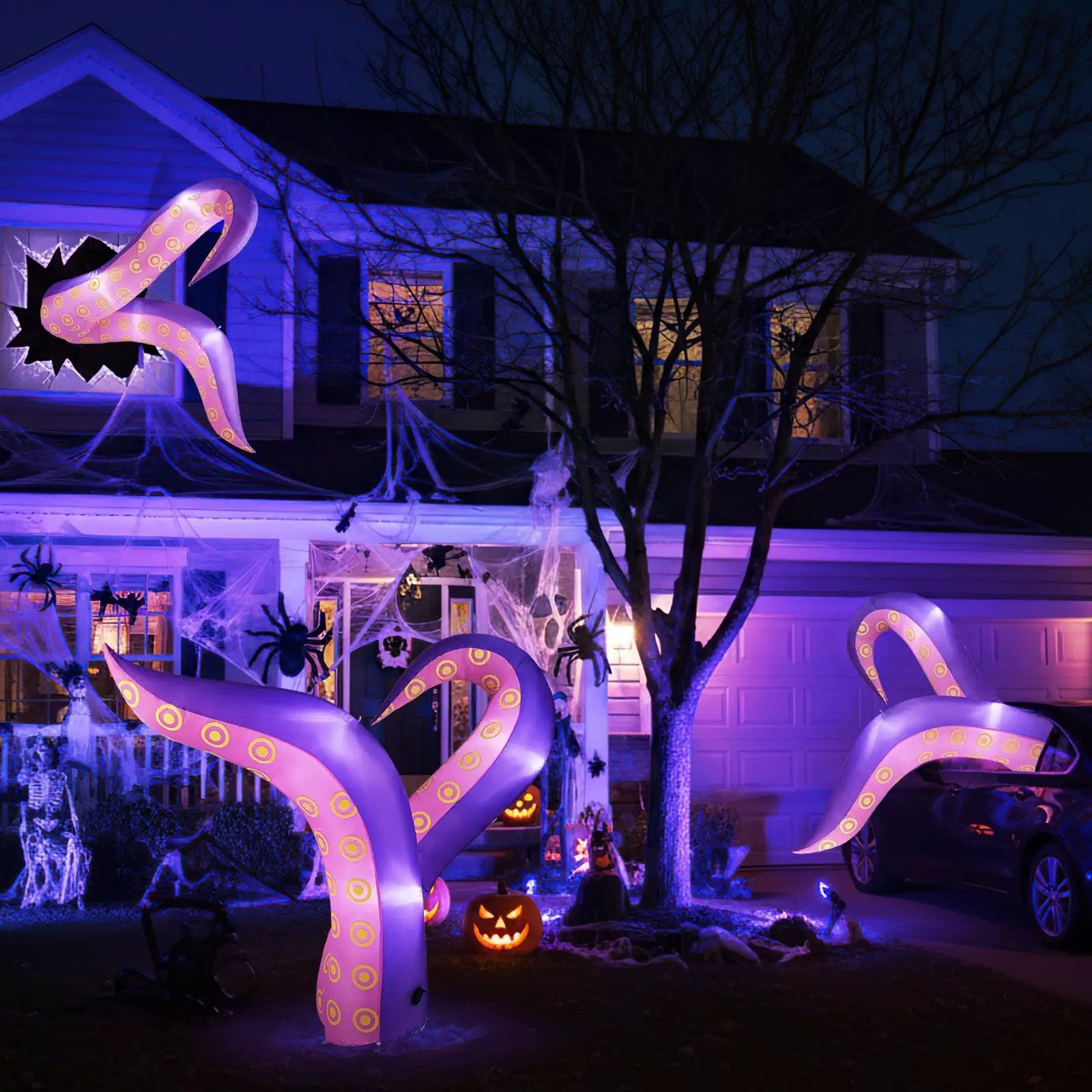 6.5 Ft Inflatable Tentacles with LED Lights and Suction Cups by DirectDeals