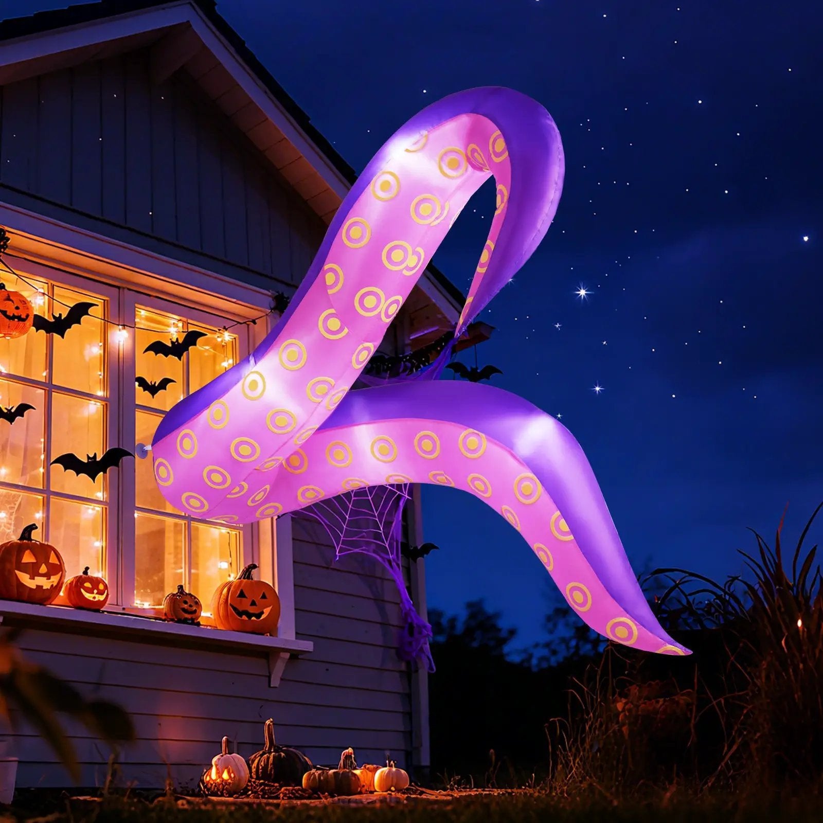 6.5 Ft Inflatable Tentacles with LED Lights and Suction Cups by DirectDeals