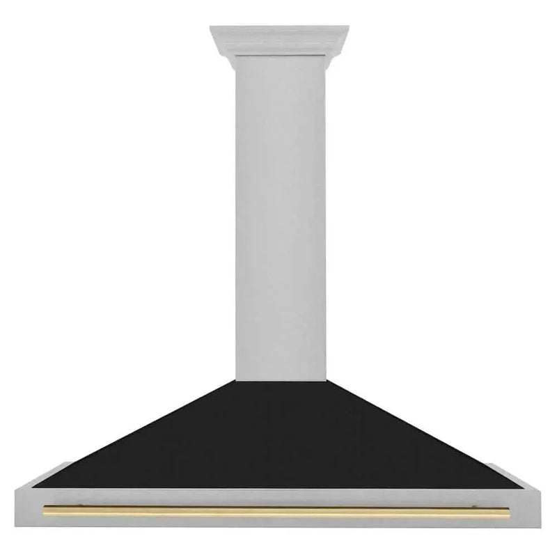 ZLINE 48" Autograph Stainless Wall Range Hood KB4SNZ-BLM48-CB by Farmhouse Kitchen and Bath