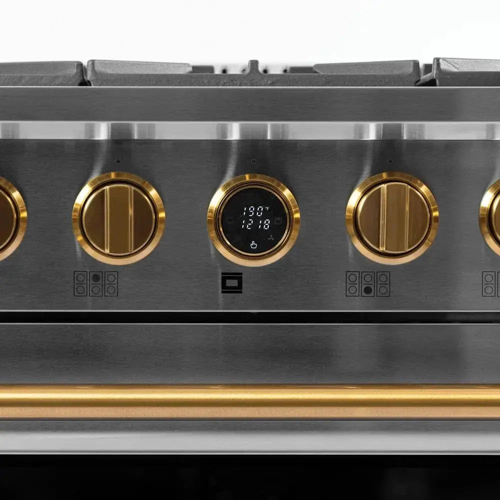 Kucht KX Series 36" Freestanding Dual Fuel Range KXP36-GL by Farmhouse Kitchen and Bath