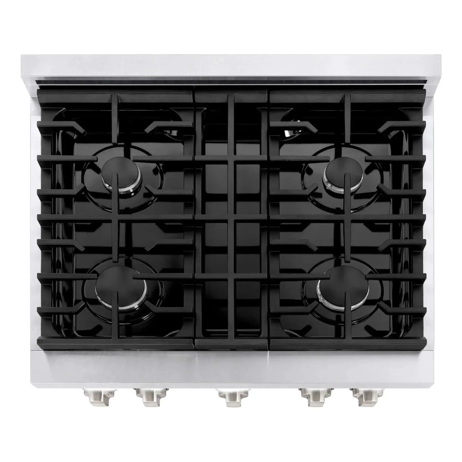 ZLINE 30"Paramount Dual Fuel Range DuraSnow® Black Matte SDRS-BLM-30 by Farmhouse Kitchen and Bath