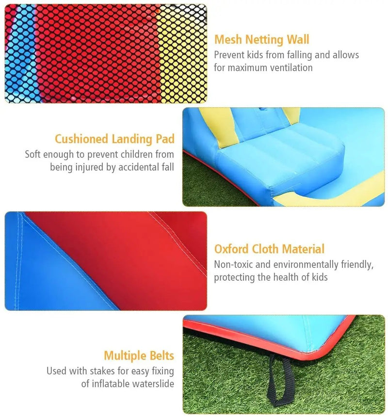 Inflatable Water Slide Bounce House with Water Cannon and 950W Blower by DirectDeals