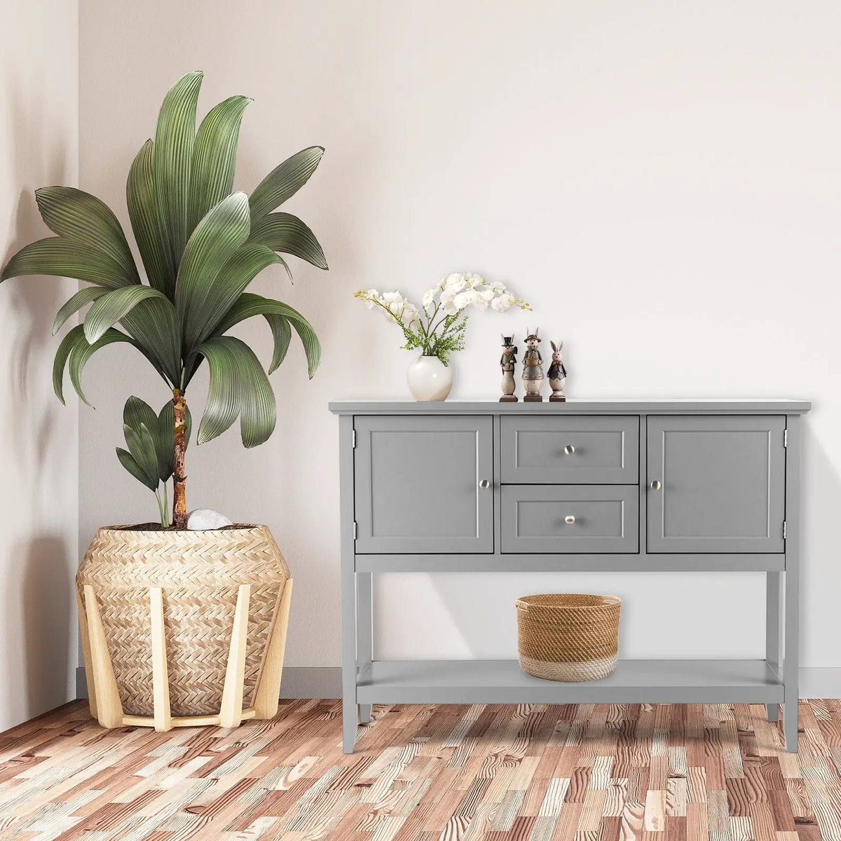 Wooden Sideboard Buffet Console Table with Drawers and Storage, photo 7 of 11