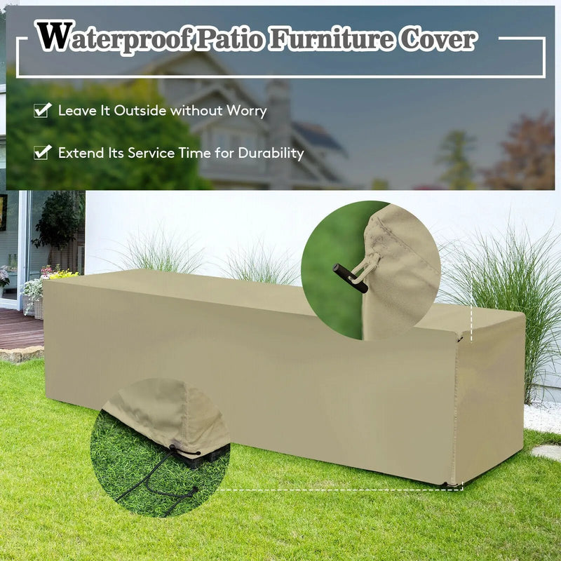 8 Pieces Patio Rattan Furniture Set with Storage Waterproof Cover and Cushion by DirectDeals