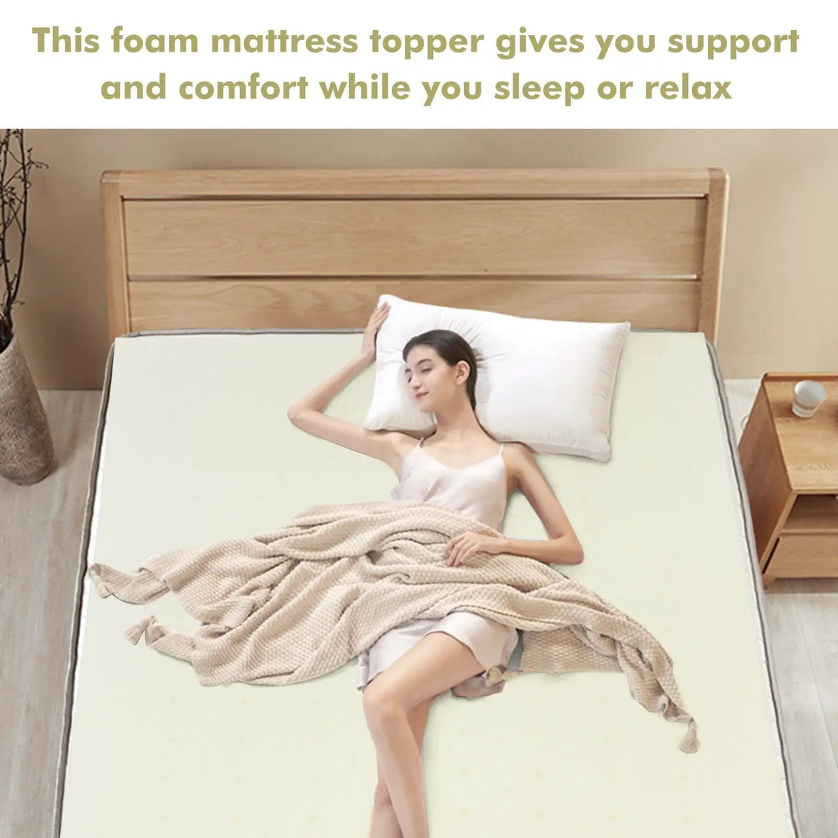 3-Inch Bed Mattress Topper Air Cotton for All Night’s Comfy Soft Mattress Pad, photo 6 of 32