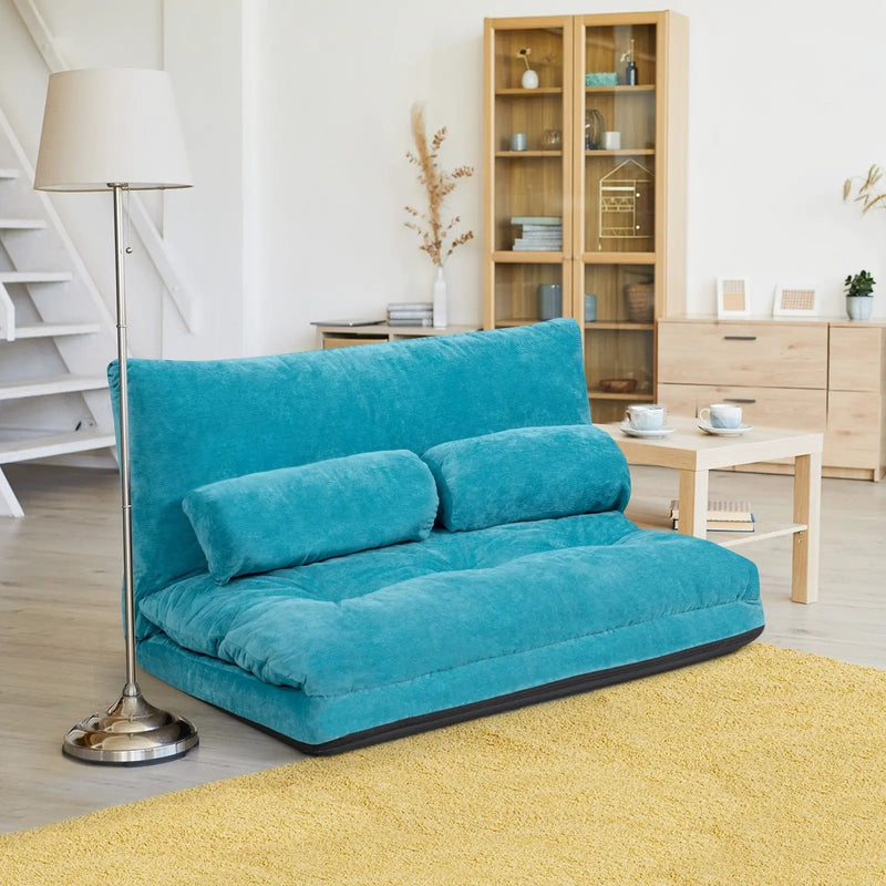 6-Position Adjustable Sleeper Lounge Couch with 2 Pillows by DirectDeals