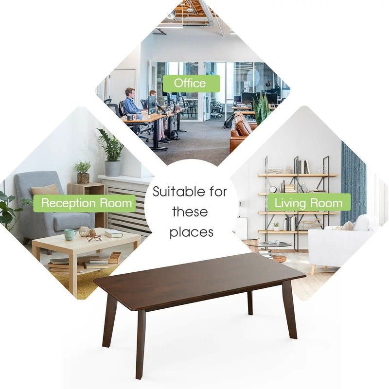 Rectangular Modern Wooden Coffee Table with Rubber Leg by DirectDeals