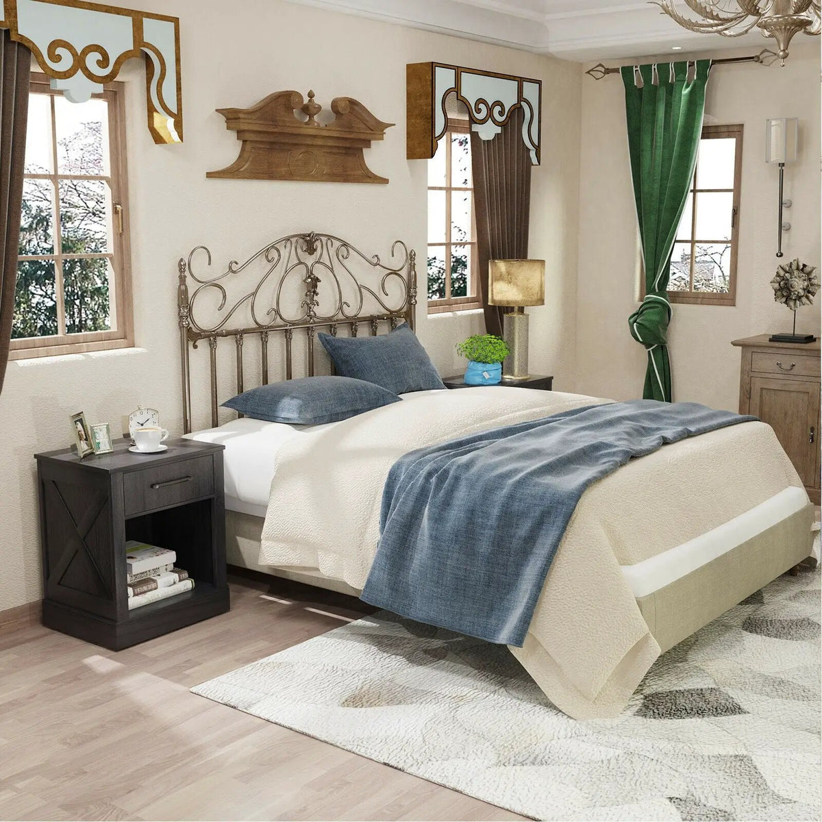 Compact Nightstand with Drawer and Shelf, photo 15 of 24