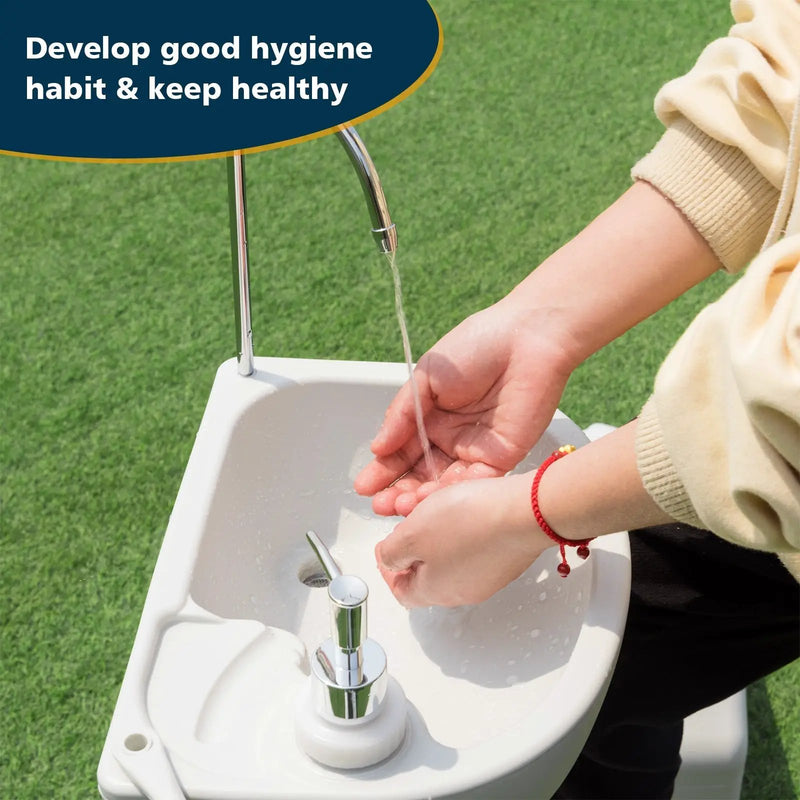 Camping Hand Wash Station Basin Stand with 4.5 Gallon Tank by DirectDeals