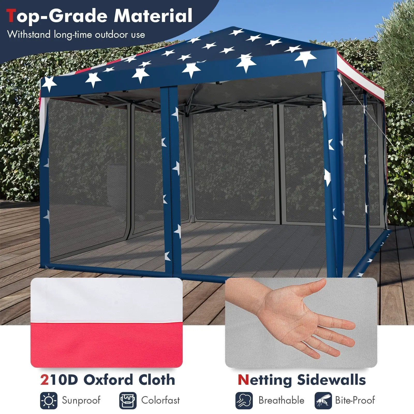 10 FT x 10 FT Pop-Up Canopy Tent Easy Setup Instant Folding Shelter with Mesh Netting by DirectDeals