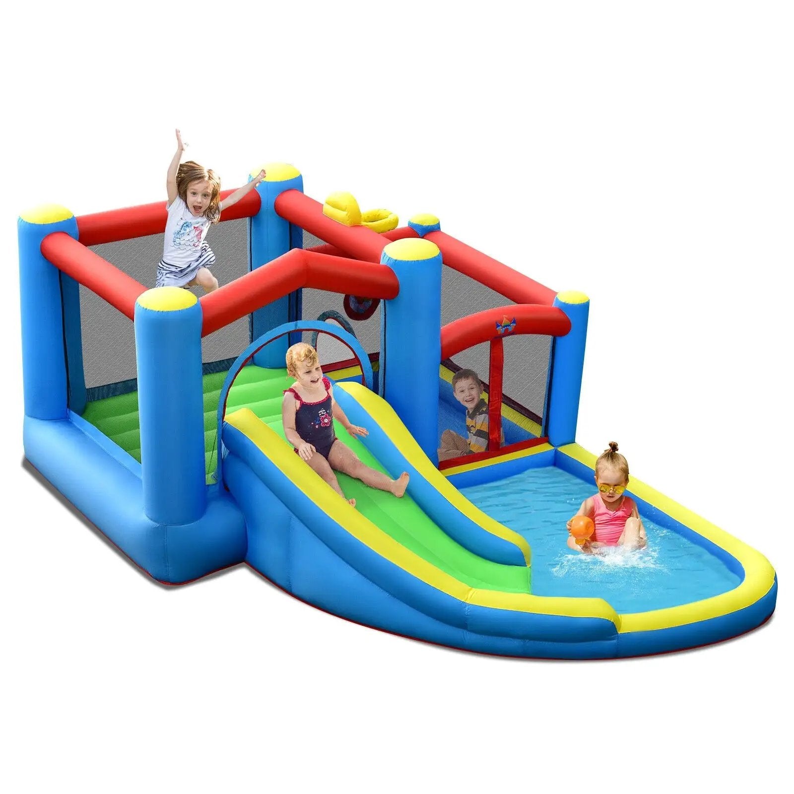 Inflatable Kids Water Slide Outdoor Indoor Slide Bounce Castle without Blower by DirectDeals