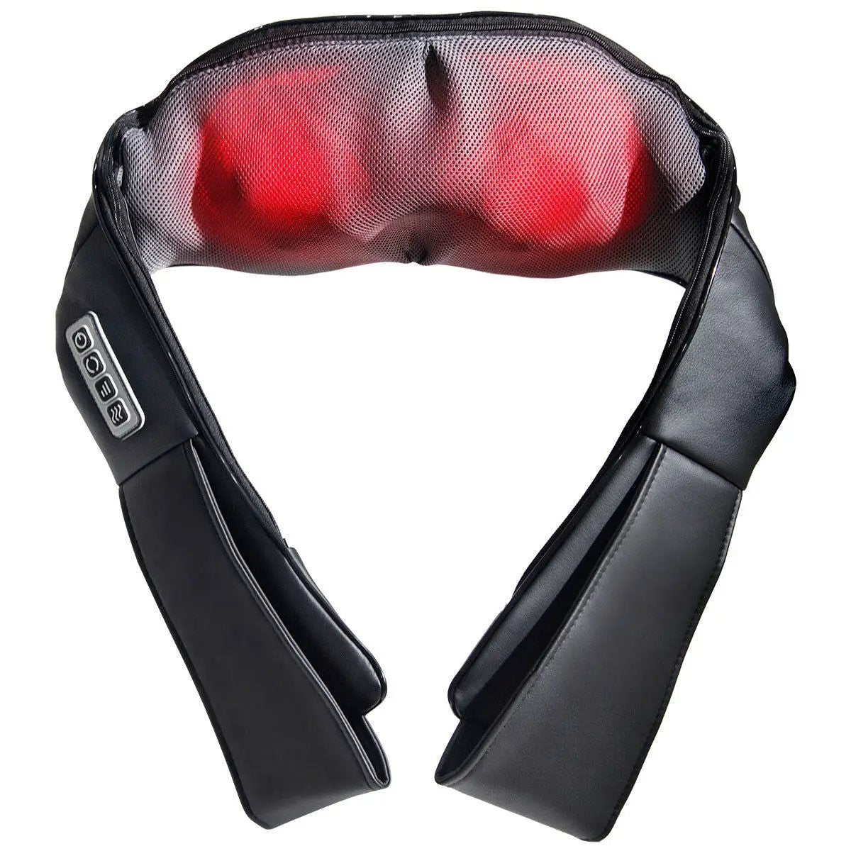 Electric Back and Neck Kneading Shoulder Massager with Heat Straps by DirectDeals