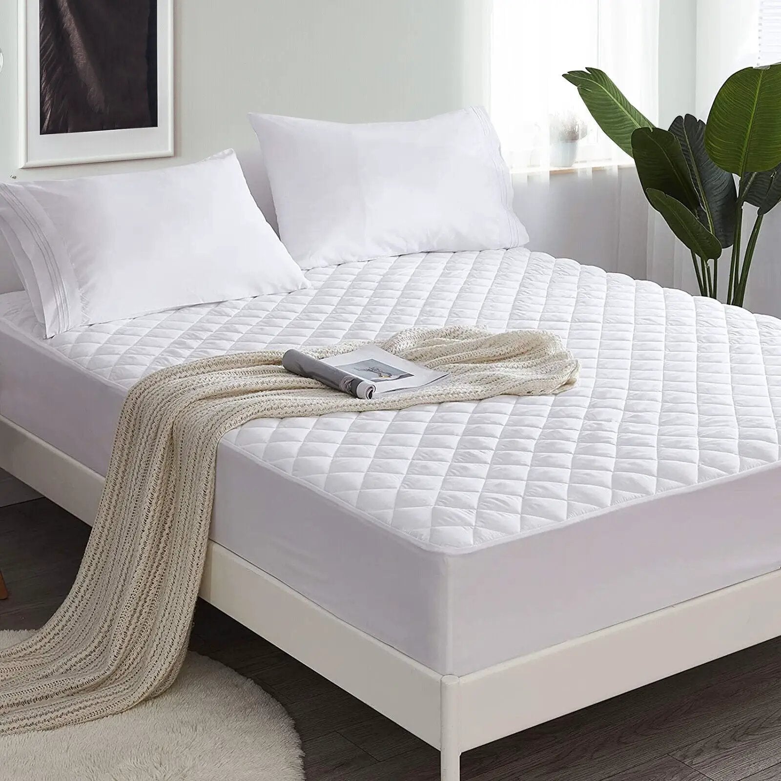 Auto Shut Off Heated Electric Mattress Pad with Dual Controller-Queen Size by DirectDeals