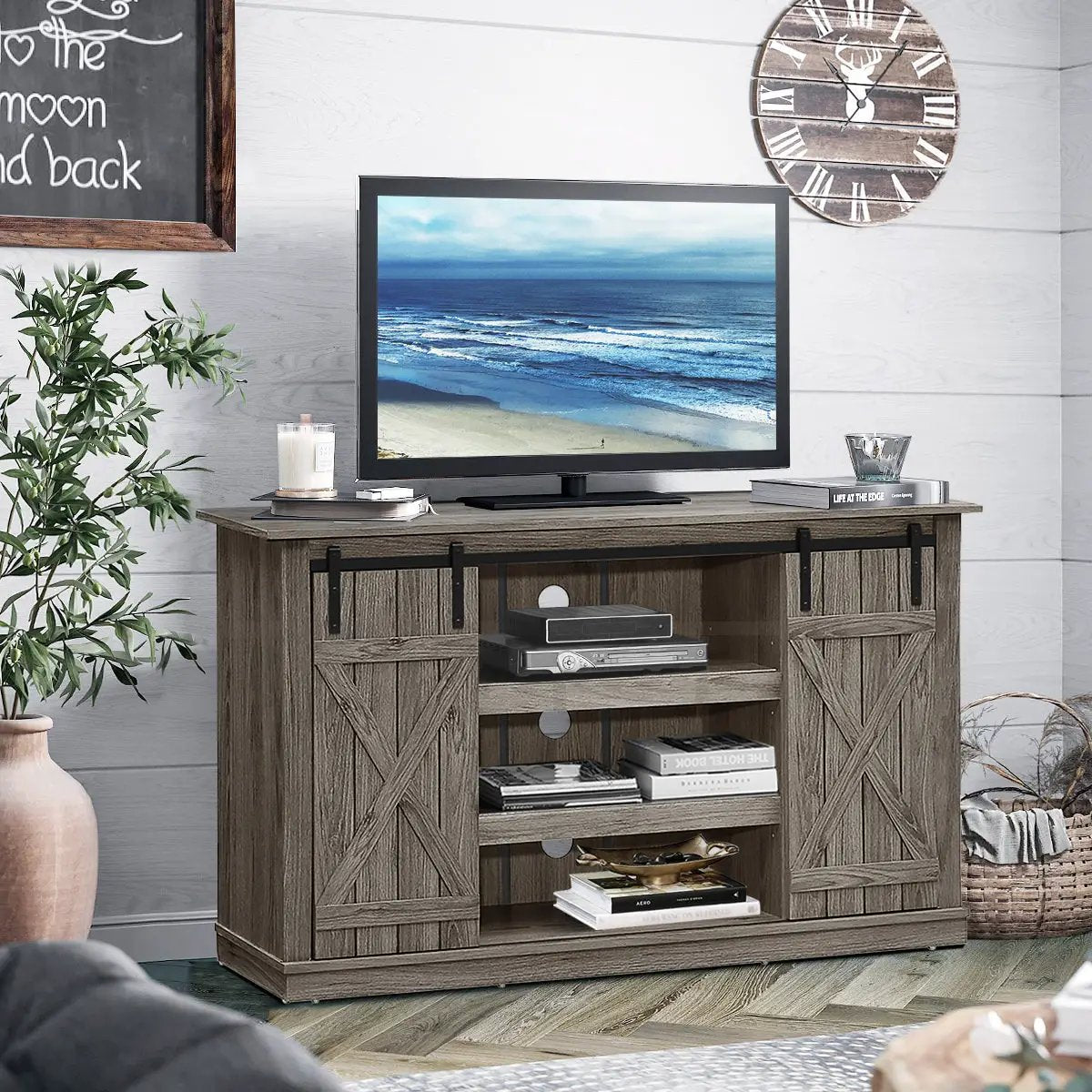 Sliding Barn TV Stand Console Table, photo 2 of 16