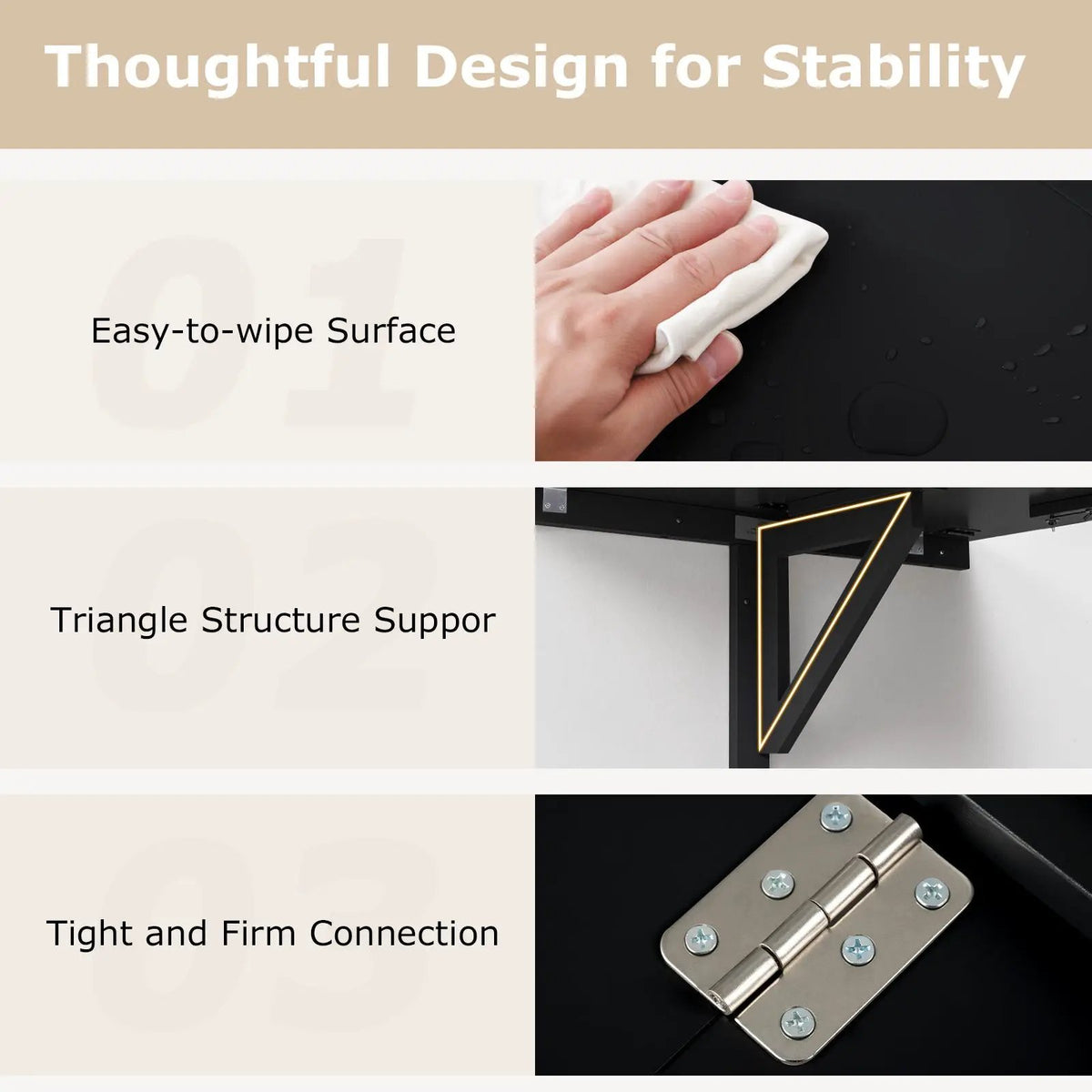 31.5 x 23.5 Inch Wall Mounted Folding Table for Small Spaces, photo 7 of 12