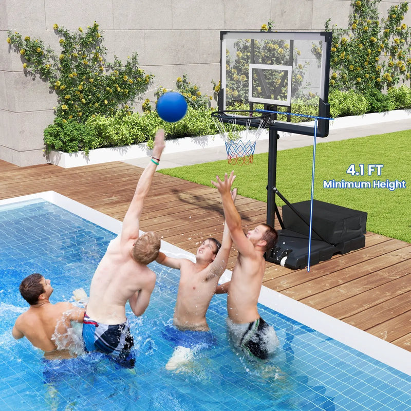 Portable Basketball Hoop Outdoor Basketball Goal System Adjustable for Kids Teens Adults by DirectDeals