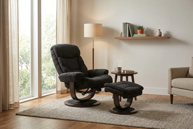 Oslo Euro Recliner w/ Ottoman by Ornate Furniture