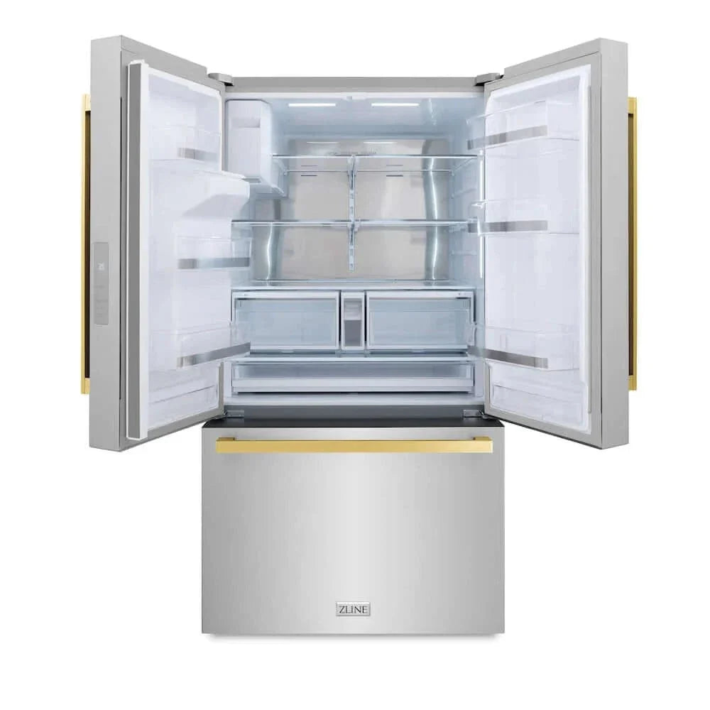 ZLINE 36" Refrigerator, Water, Ice Dispenser, Fingerprint Resistant, RSMZ-W-36-FG by Farmhouse Kitchen and Bath