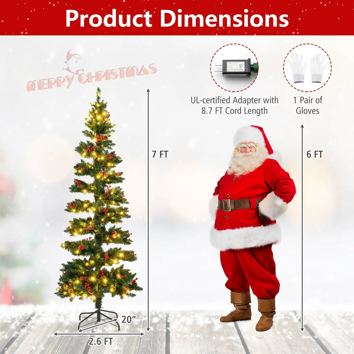 6/7 FT Pre-Lit Artificial Christmas Tree Spiral Holiday Tree with 612/791 Branch Tips and 8 Modes, photo 10 of 16