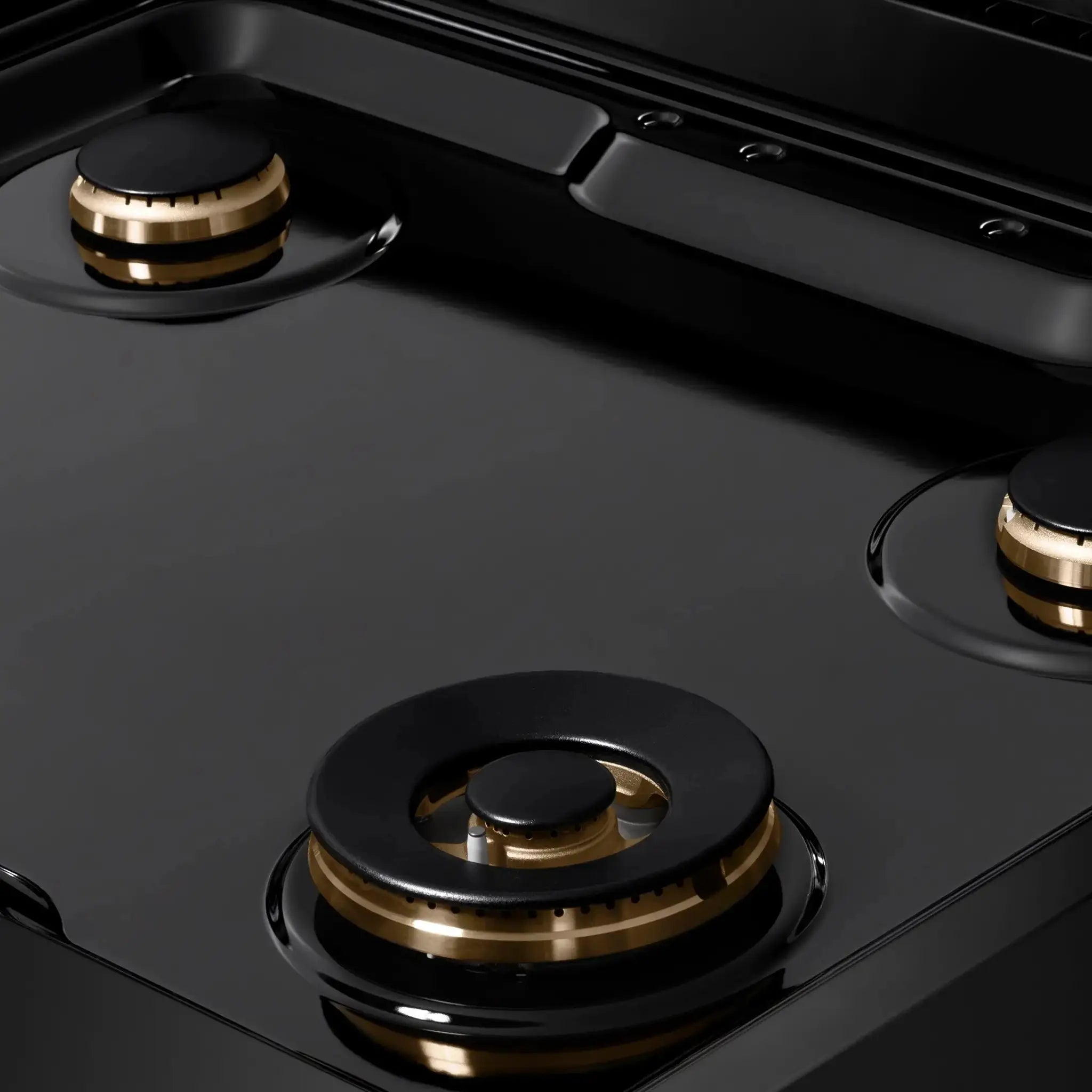 ZLINE 30" Paramount Gas Rangetop Black Stainless Steel Brass Burners SRTB-BR-30 by Farmhouse Kitchen and Bath