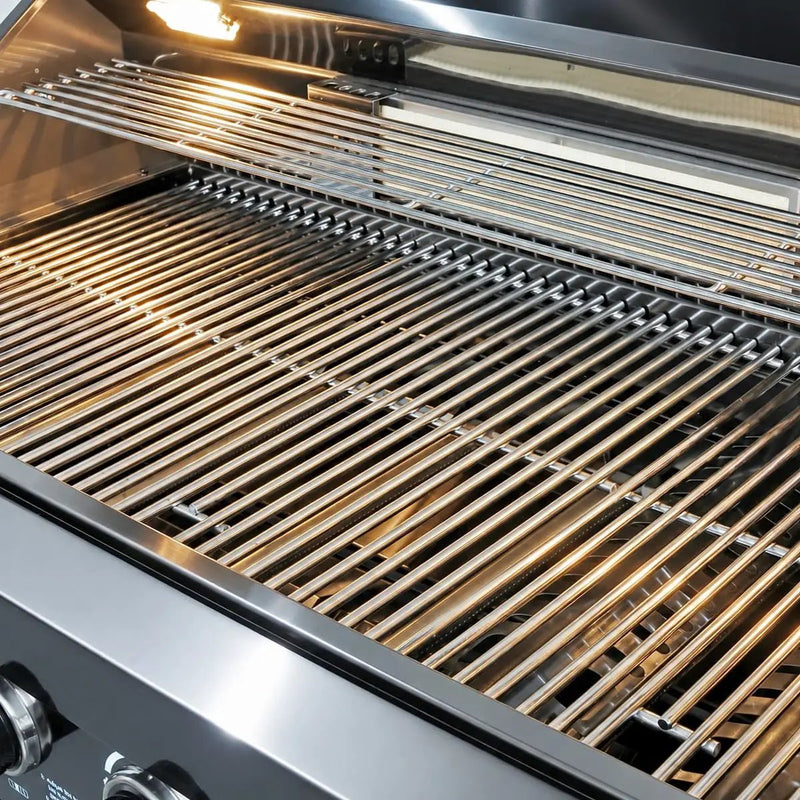 63" 6-Burner Black Outdoor Kitchen Island Grill + Fridge by Chery Industrial
