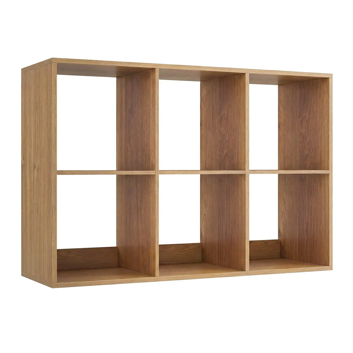 6 Cube Bookshelf with Back Guardrail for Living Room Bedroom, photo 11 of 11