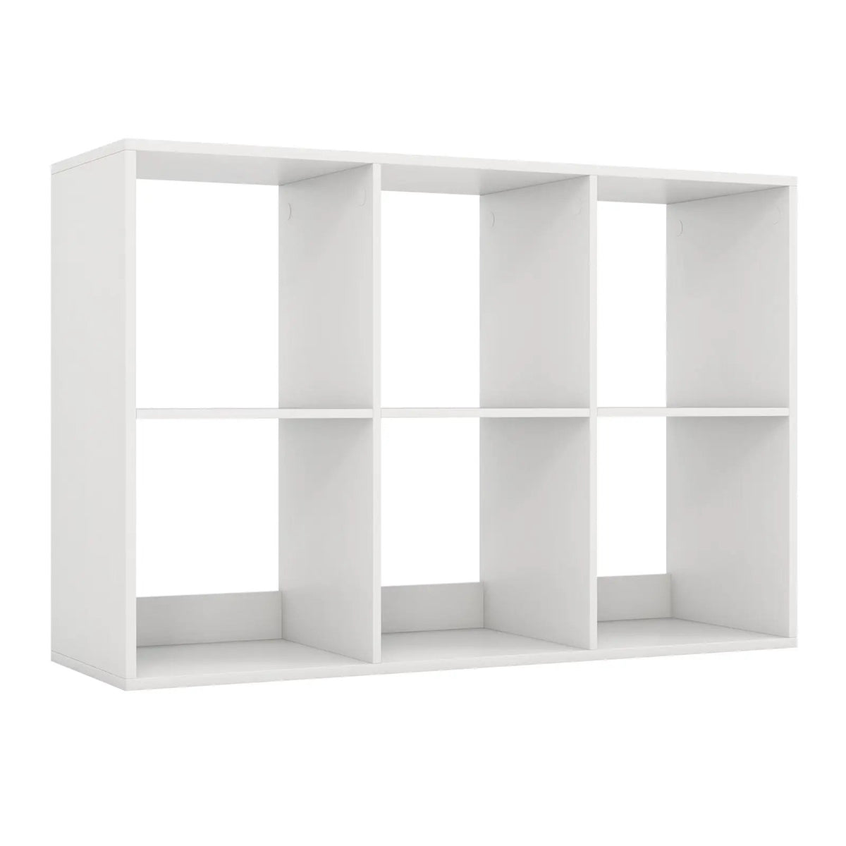 6 Cube Bookshelf with Back Guardrail for Living Room Bedroom, photo 3 of 11