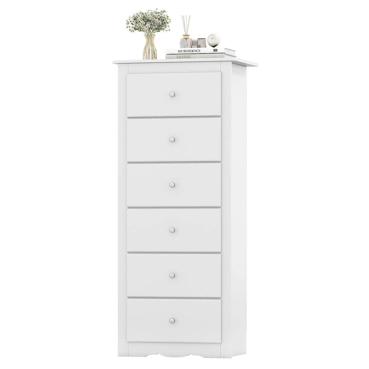 6 Drawers Chest Dresser Clothes Storage Bedroom Furniture Cabinet by DirectDeals
