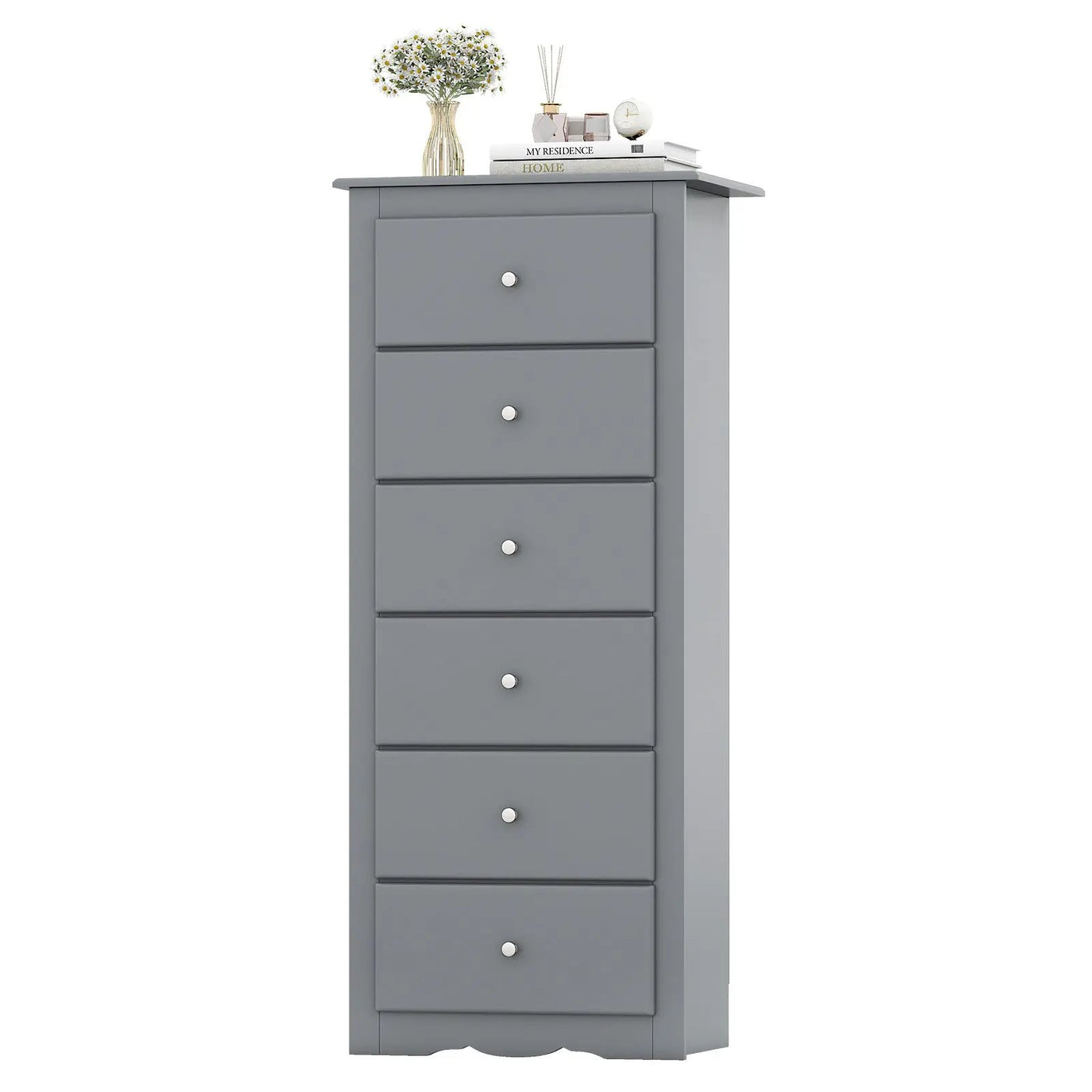 6 Drawers Chest Dresser Clothes Storage Bedroom Furniture Cabinet by DirectDeals
